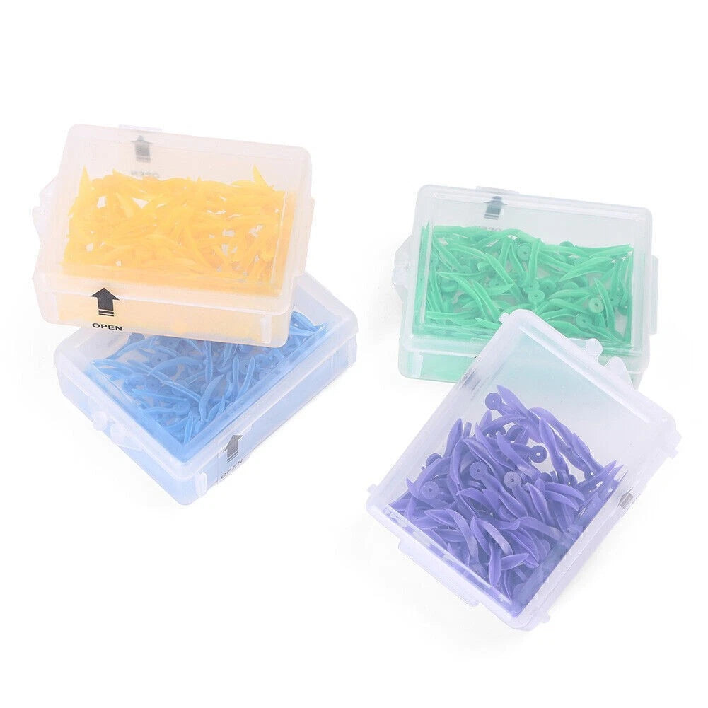 4X Dental Plastic Poly-Wedges for Dental Use (400pcs/Box, 4 Colors)