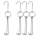 Set of 2 Stainless Steel Meat Hooks for BBQ Grill Hanger