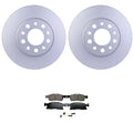 Front Rotors & Akebono EURO Ceramic Brake Pads Kit for Mercedes X166 GLE-Class (2016–2023)