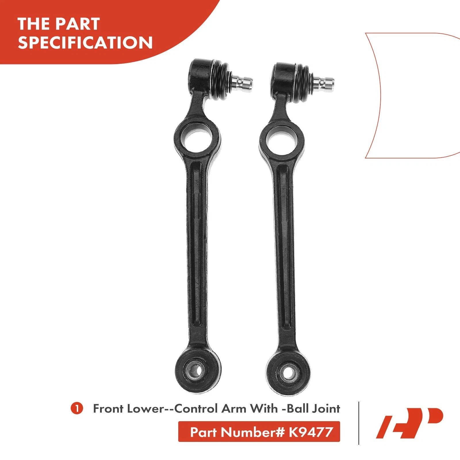 2X Front Lower Control Arm with Ball Joint for Ford Festiva (1988-1993)
