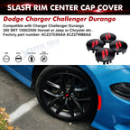 4PCS 63mm 2.5-Inch Red Wheel Center Cap Covers for Dodge (1994-2004)