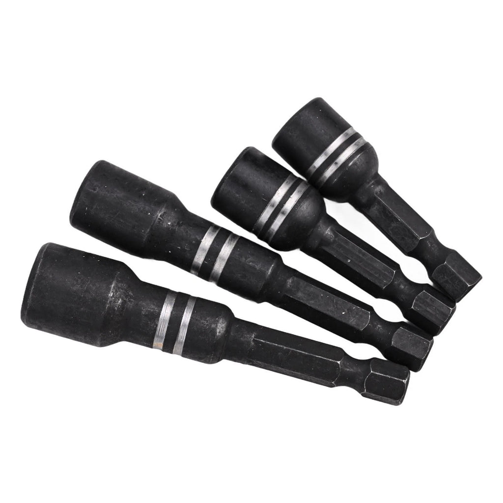 4Pcs Hex Shank Magnetic Socket Nut Driver Set for Automotive