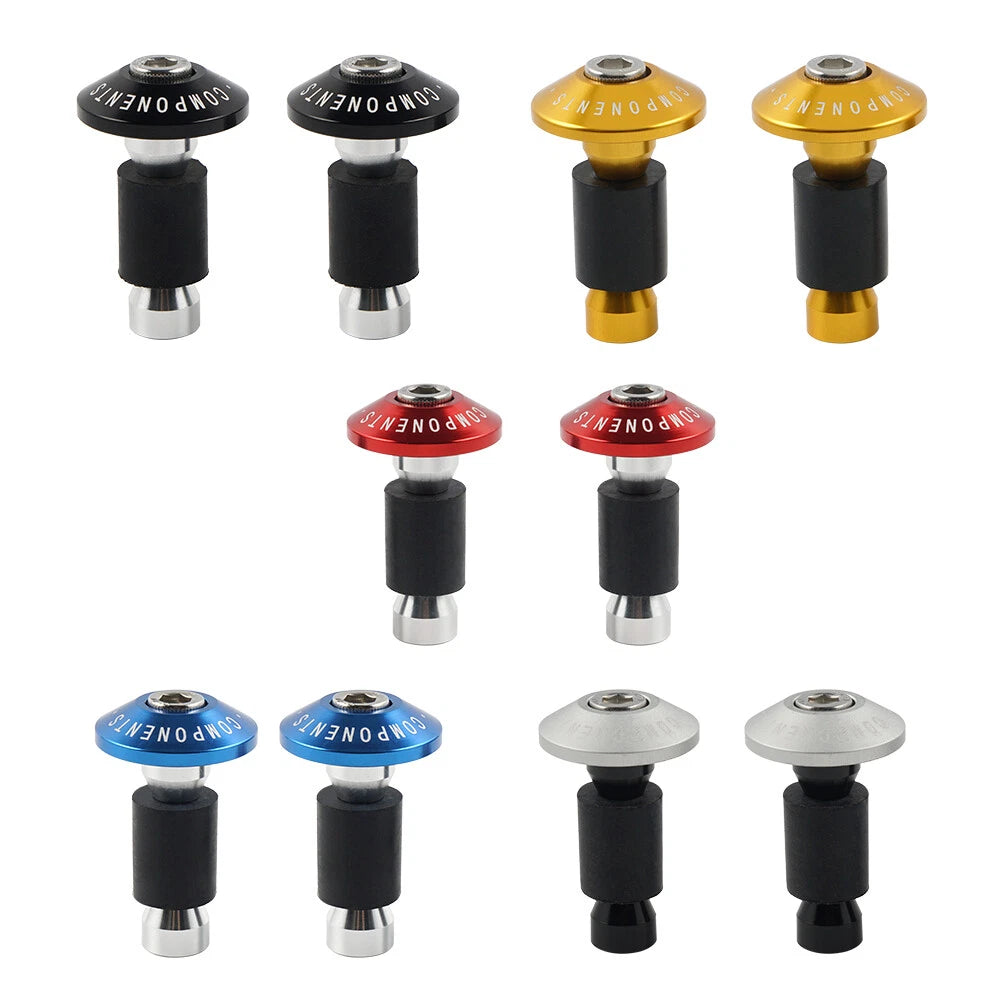 Set of 2 Aluminum Handlebar End Caps for Suzuki GSXR600 GSXR750 GSXR1000 GSXR1300