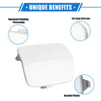 Tow Hook Eye Hole Cover Cap for BMW 3-Series (2007 - 2010) White Rear Right