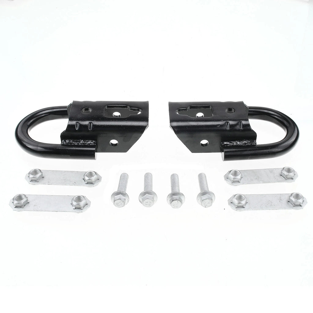 2X Black Tow Hooks with Hardware for Ford F-150 (2015–2023)