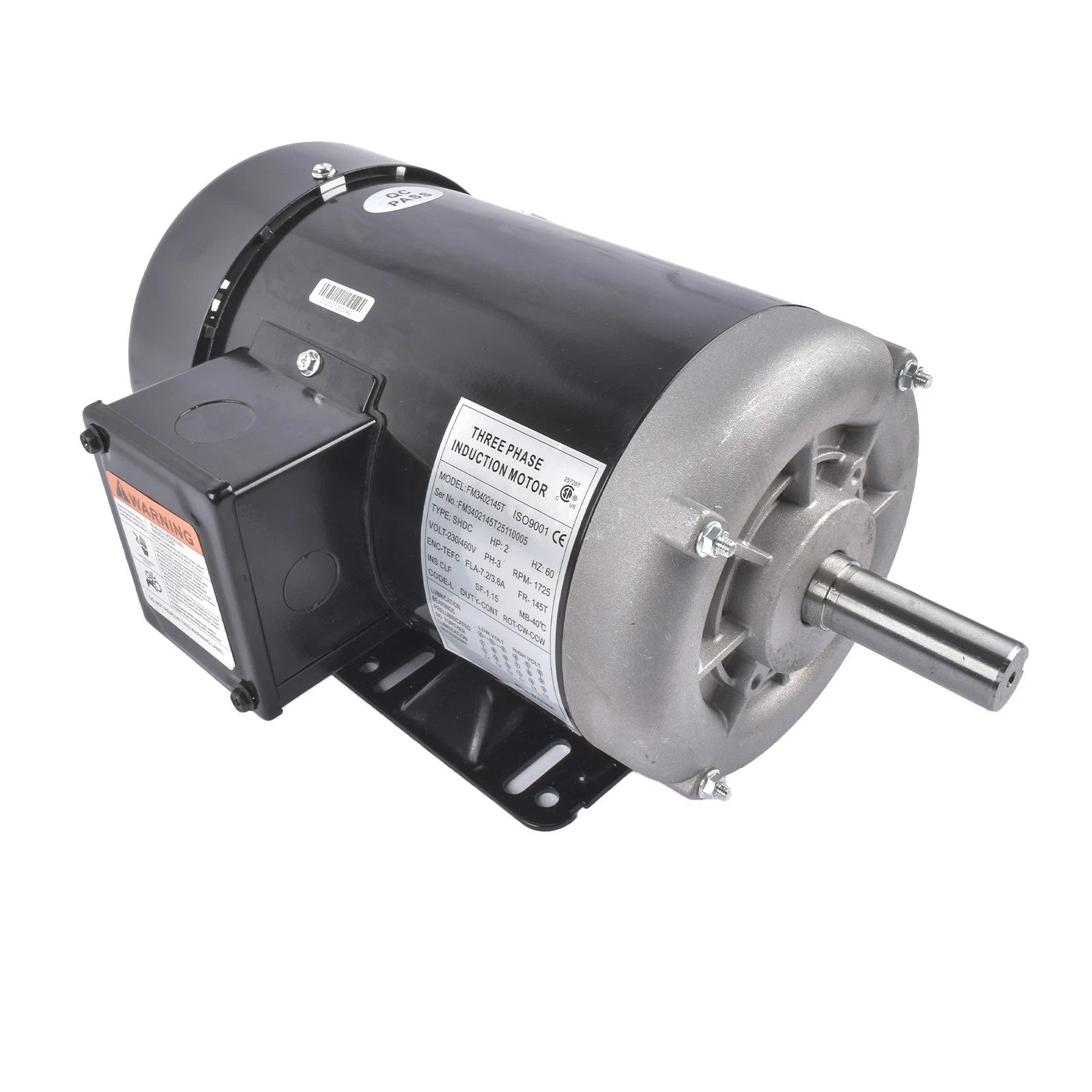 2HP EM3558T General Purpose AC Motor 3PH 60HZ 145T Frame Steel