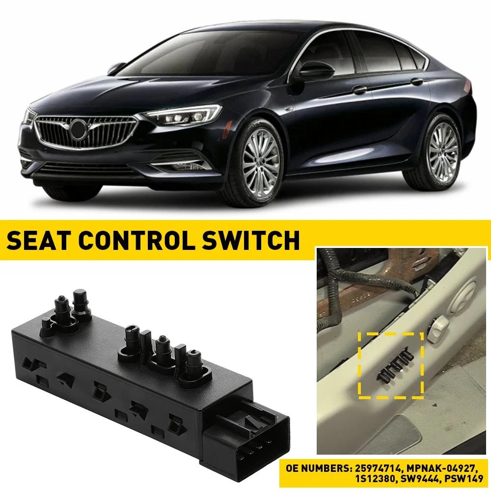 Driver Side Power Seat Switch for Chevy Equinox Camaro Malibu Cruze (2010–2019) 25974714 PY