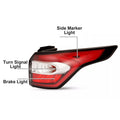 Outer Right Tail Light Brake Lamp for Ford Escape (2017–2019) w/Bulb