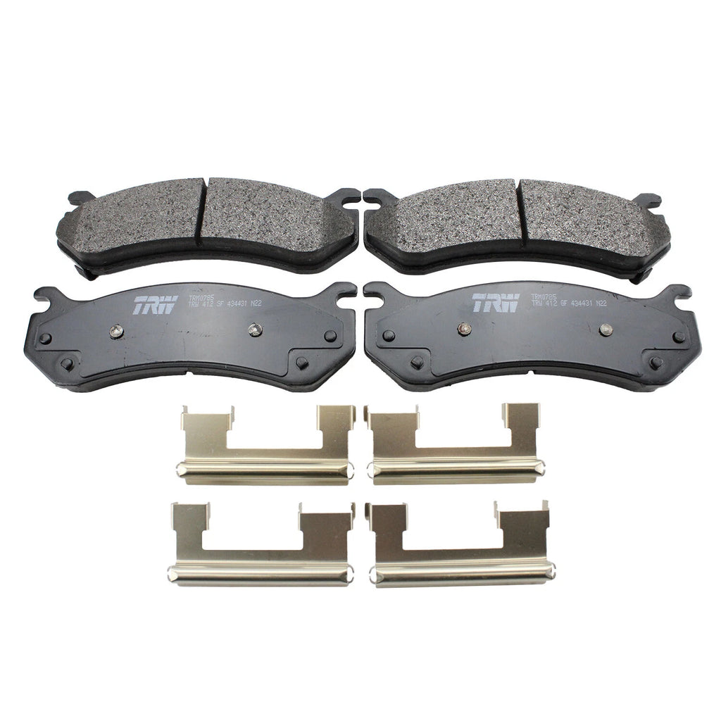 Set of 4 TRW Pro Metallic Brake Pads for Cadillac Chevrolet GMC Hummer