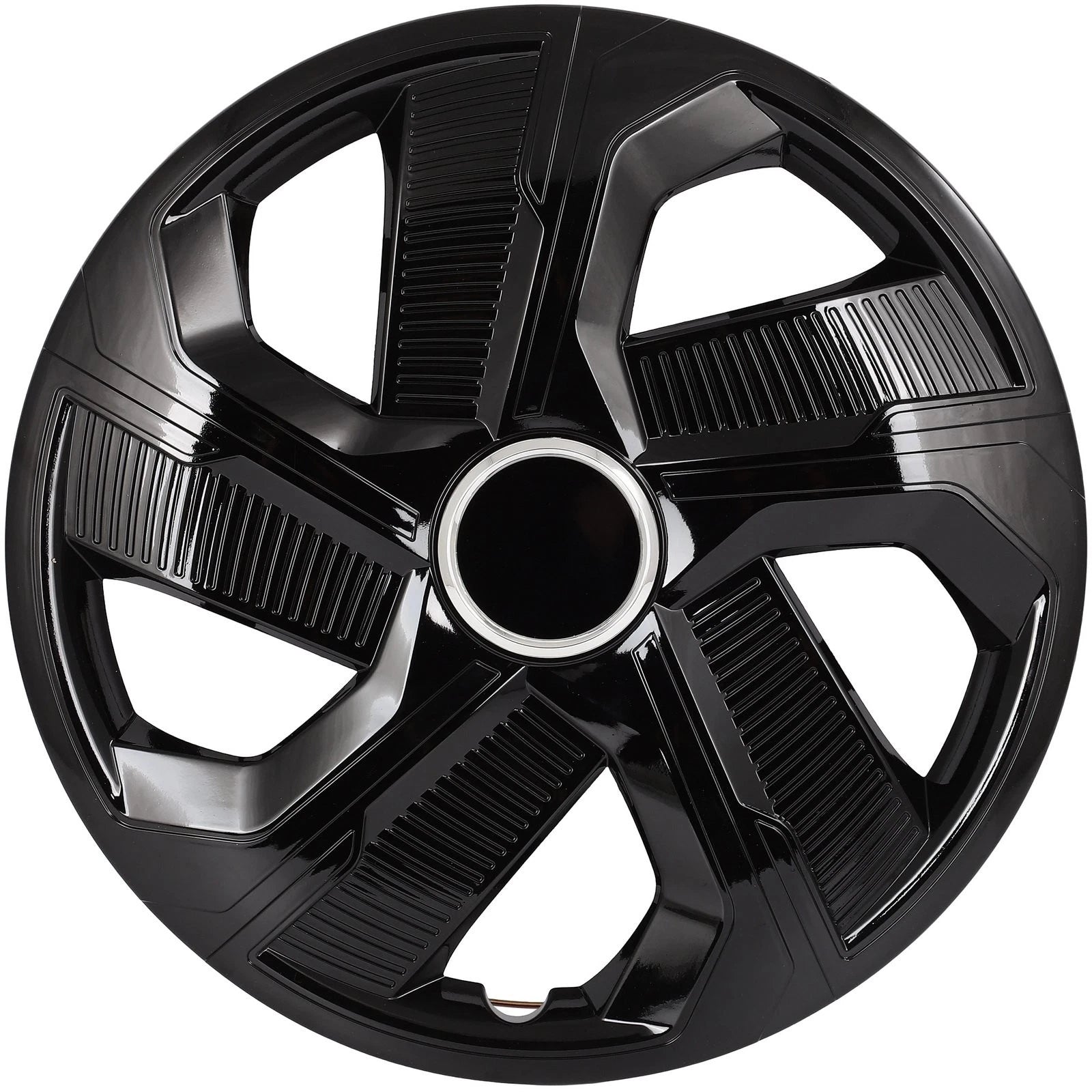 Set of 4 Snap On 15" Black Wheel Covers Hub Caps for R15 Tire & Rim