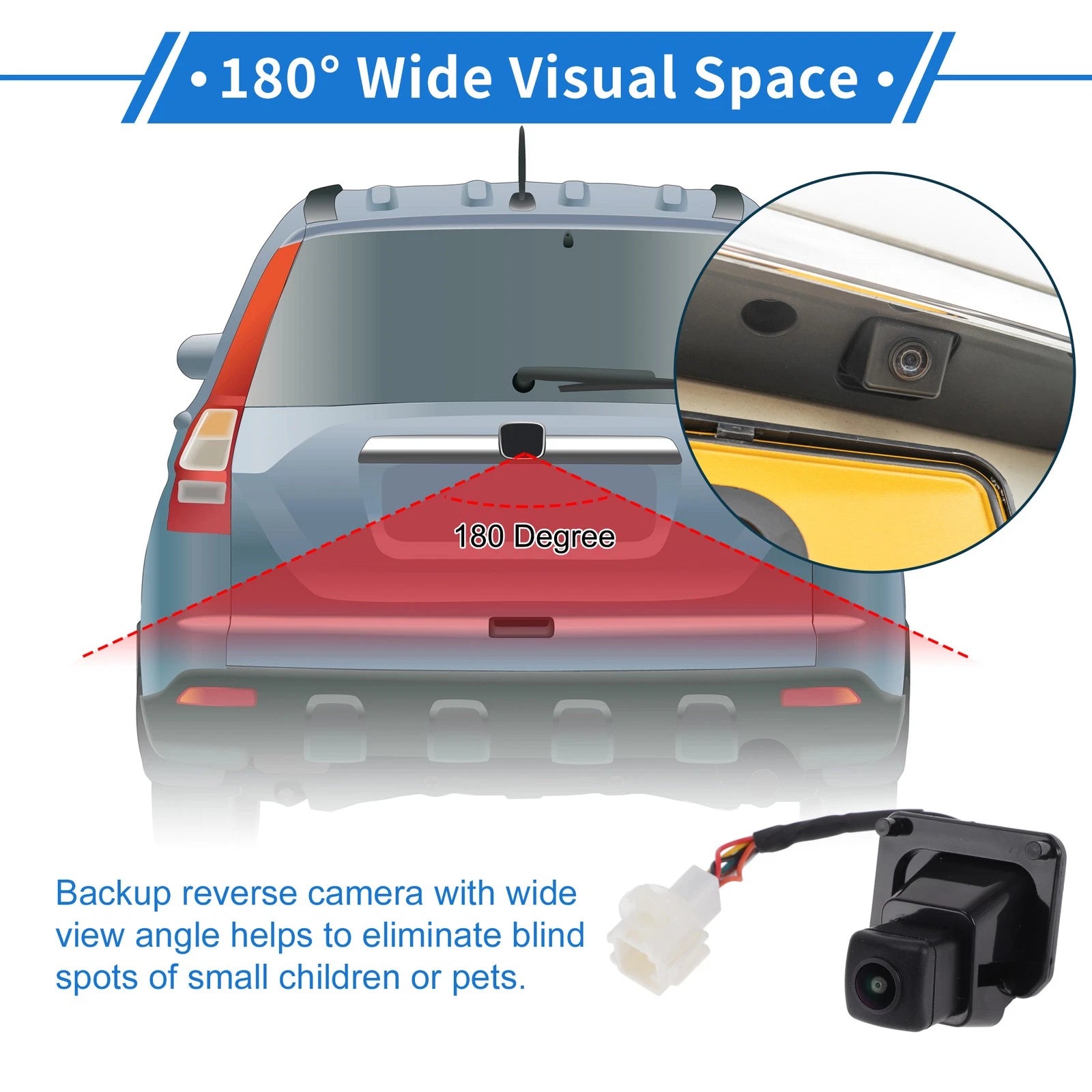 Rear View Camera for Honda CR-V (2014–2017) 120-180° Backup Park Assist