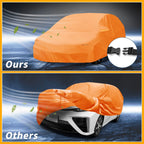 Waterproof Car Cover for Toyota Prius (210D-PU, Orange)