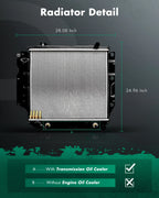 Aluminum Radiator 1682 for Jeep TJ (1997–2006) 2.4L 4.0L