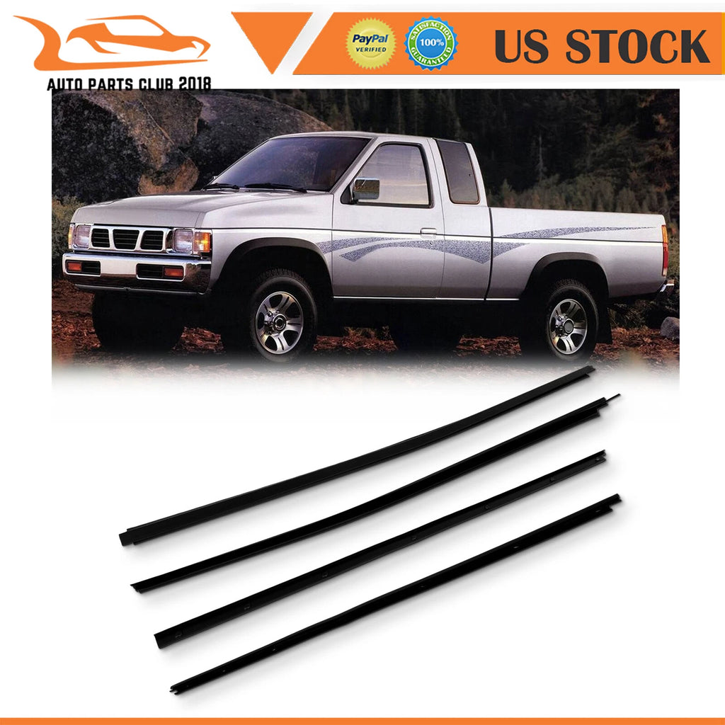 Set of 4 Front Window Weatherstrip Seals for Nissan Hardbody Navara D21 (1986–1997)