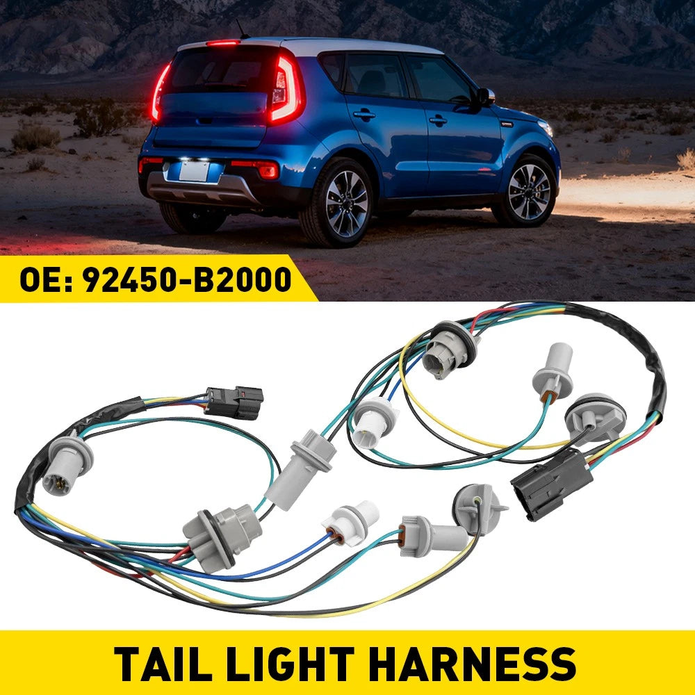 2X Tail Lamp Wiring Harness for Kia Soul (2013–2019) 92450-B2000