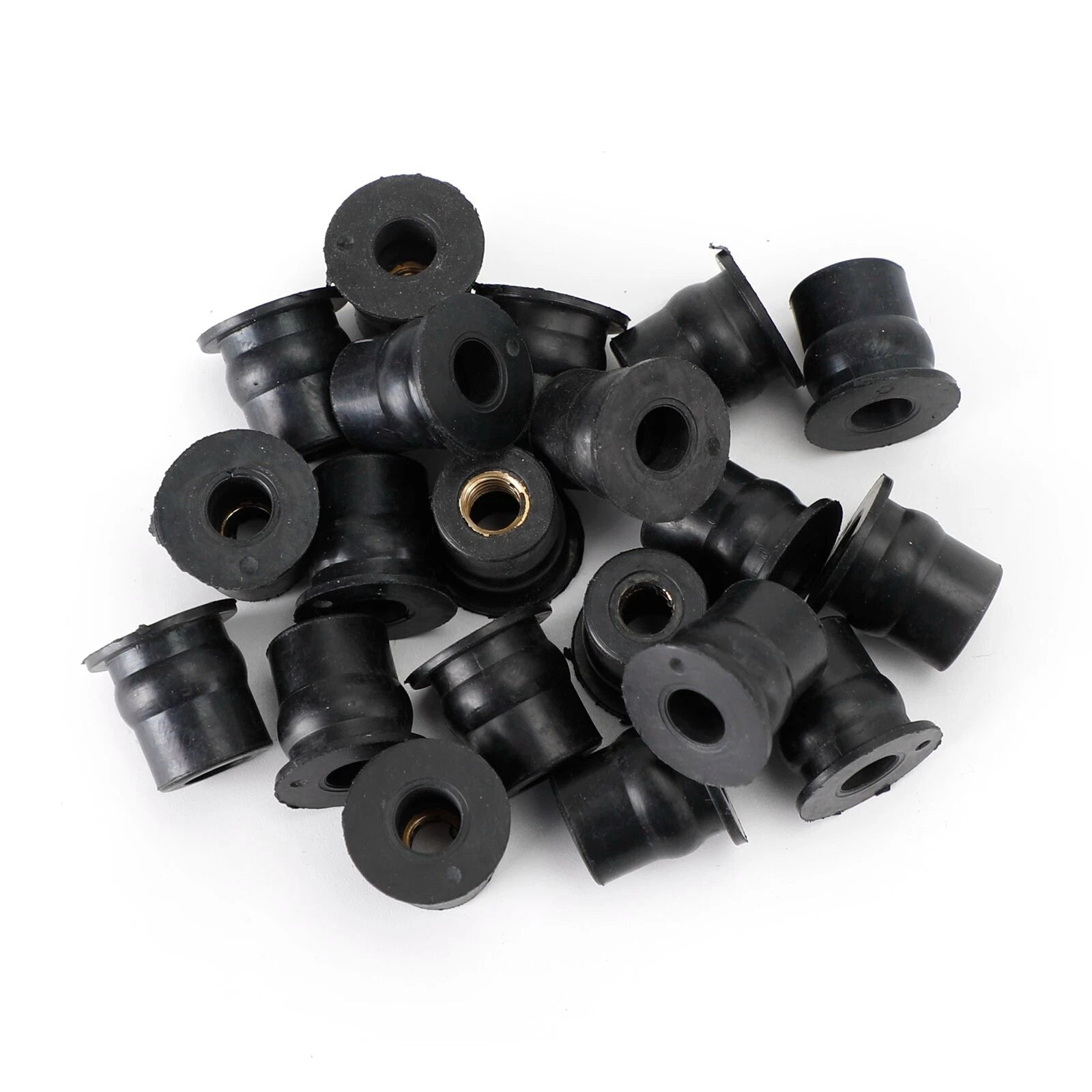 Set of 20 M6 Rubber Well Nuts for Windscreen & Fairing (Fits 13mm Hole)