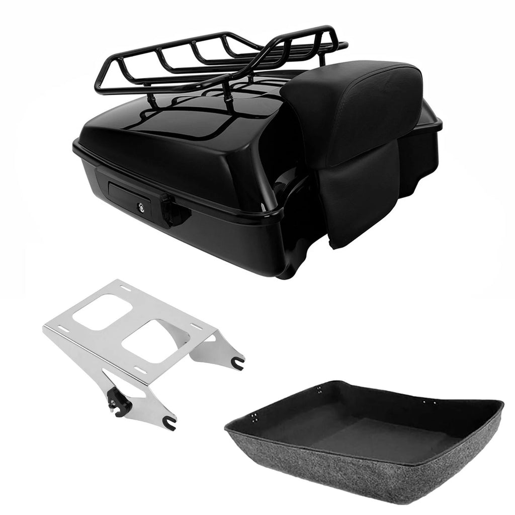 Chopped Trunk Backrest Mount Rack for Harley CVO Street Road Glide (2014–2026)