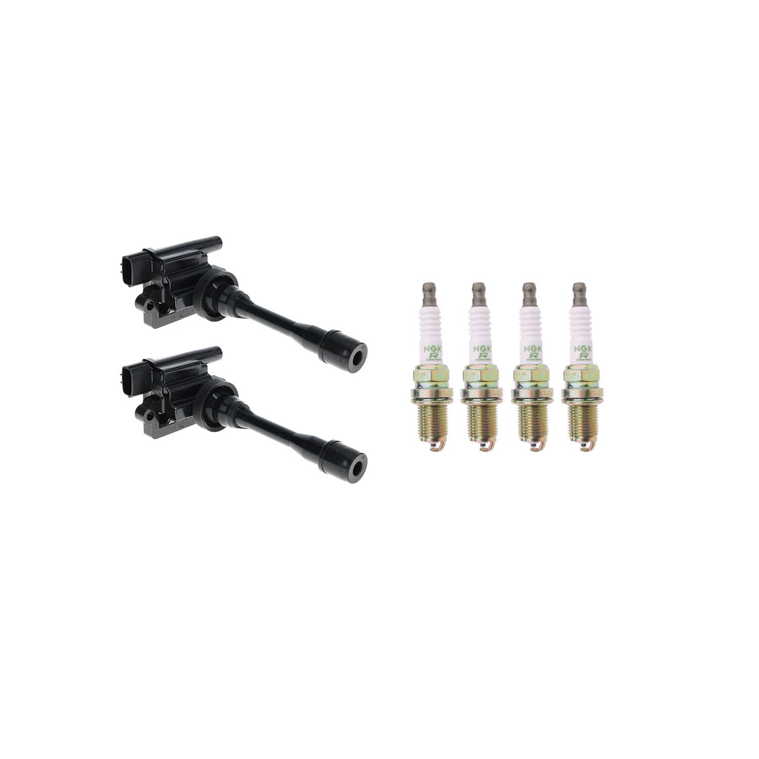 Set of 2 Ignition Coils & 4 NGK Spark Plugs for Mitsubishi Mirage/Outlander