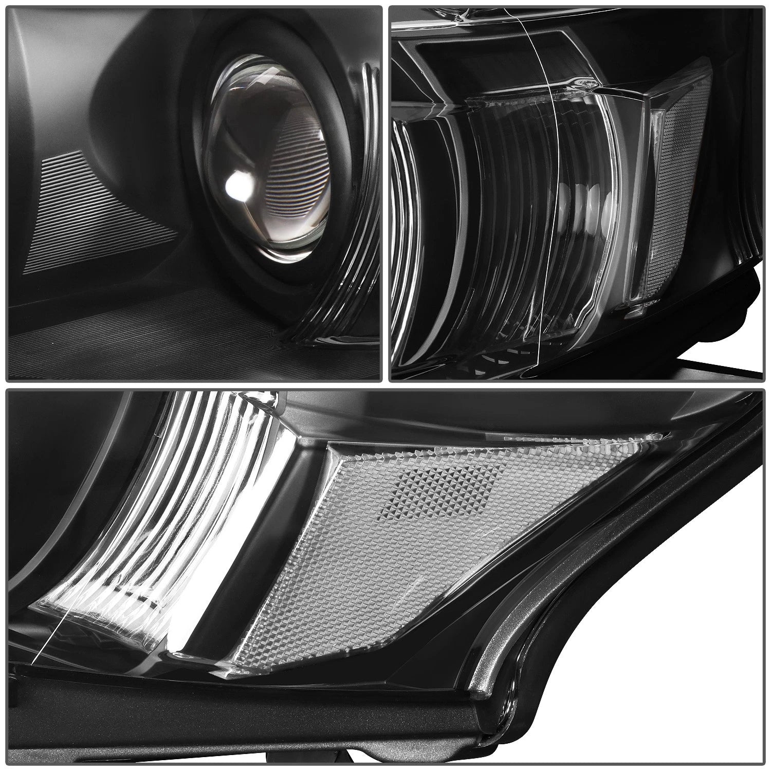 Projector Headlights Assembly for Lexus RX350 (2010–2012) - Black/Clear