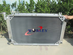 3 Core Aluminum Radiator + Black Hose for Nissan Patrol GQ Y60 Diesel