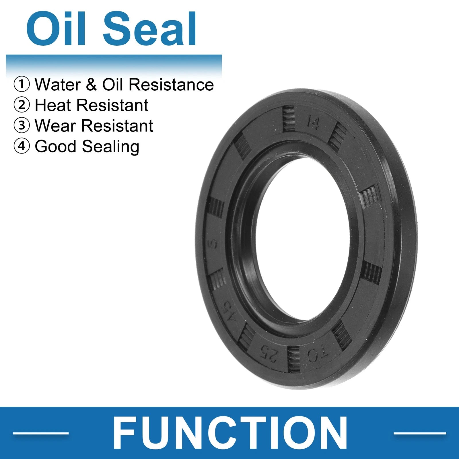 Set of 5 Oil Seal Rotary Shaft Seal for Various Models (25x45x5mm)