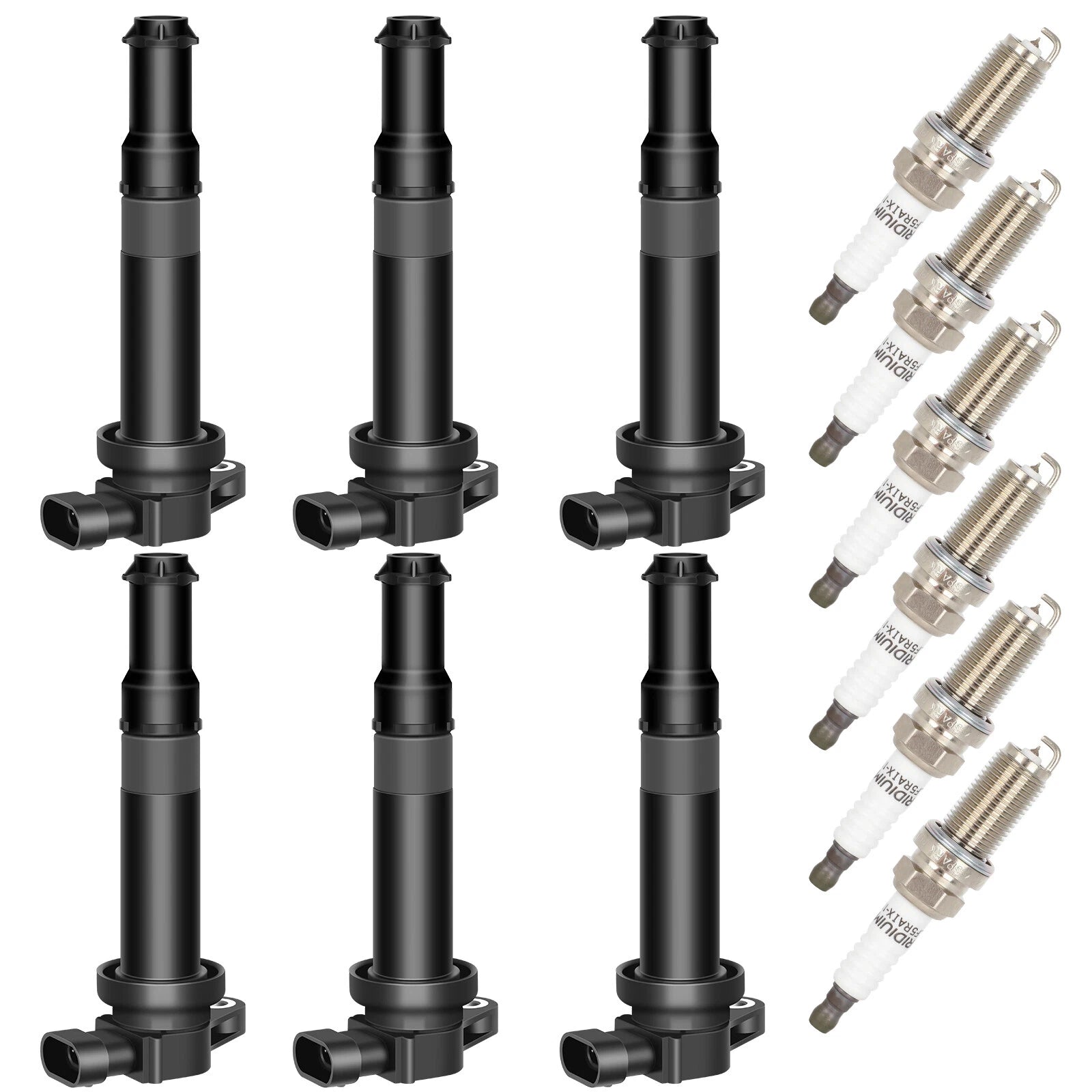Set of 6 Ignition Coil Spark Plugs for Kia Optima (2006)