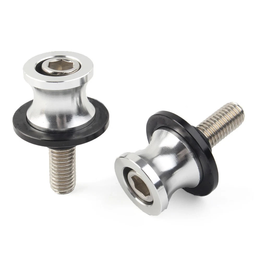 Swingarm Slider Stand Screws 10MM for Kawasaki ZX6R (1998–2011) Silver CNC