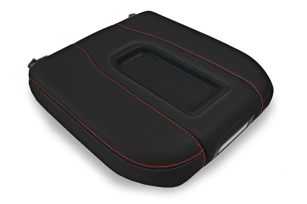 Console Lid Armrest Cover for GMC Sierra (2019–2020) Red Stitch