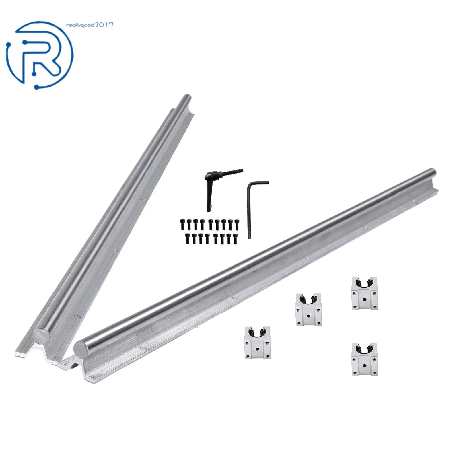 Set of 2 Linear Rails & 4 Carriage Bearing Blocks for SBR16
