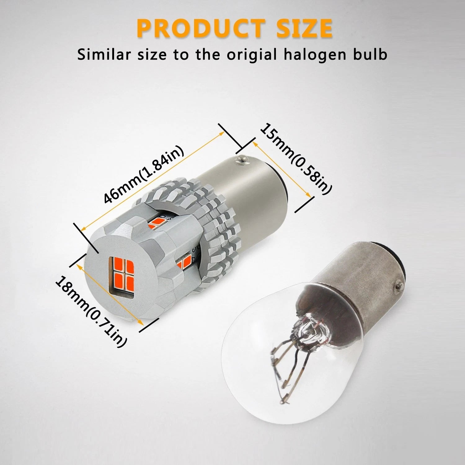AUXITO BAY15D 1157 P21/5W Red LED Brake Stop Tail Light Bulb for