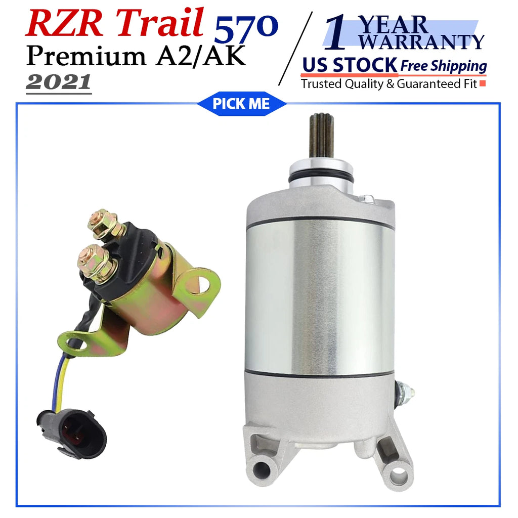 Starter for Polaris RZR Trail 570 (2021) A2 AK with Relay