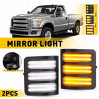 Smoked Lens Side Mirror Rearview Light for Ford F-150 250 350 450 550 (2013–2014)