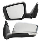Left Side Mirror for Chevy Impala (2014–2020) w/Turn Signal, Memory, Chrome, 14 Pins