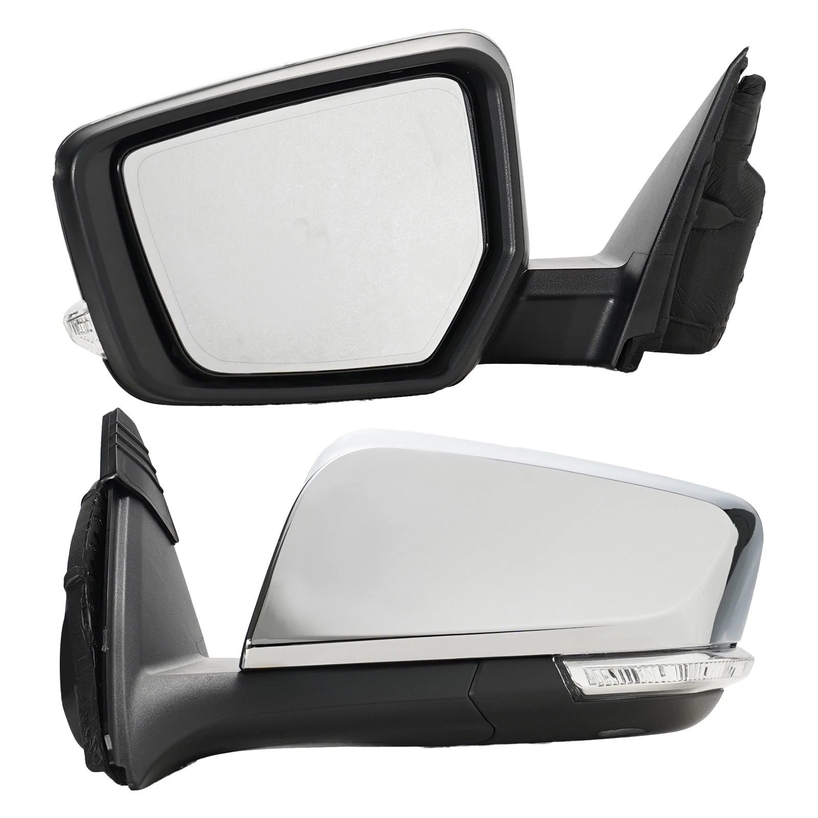 Left Side Mirror for Chevy Impala (2014–2020) w/Turn Signal, Memory, Chrome, 14 Pins