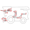 Rear Beater Belt for Massey Ferguson 410, 510 (227978M2)