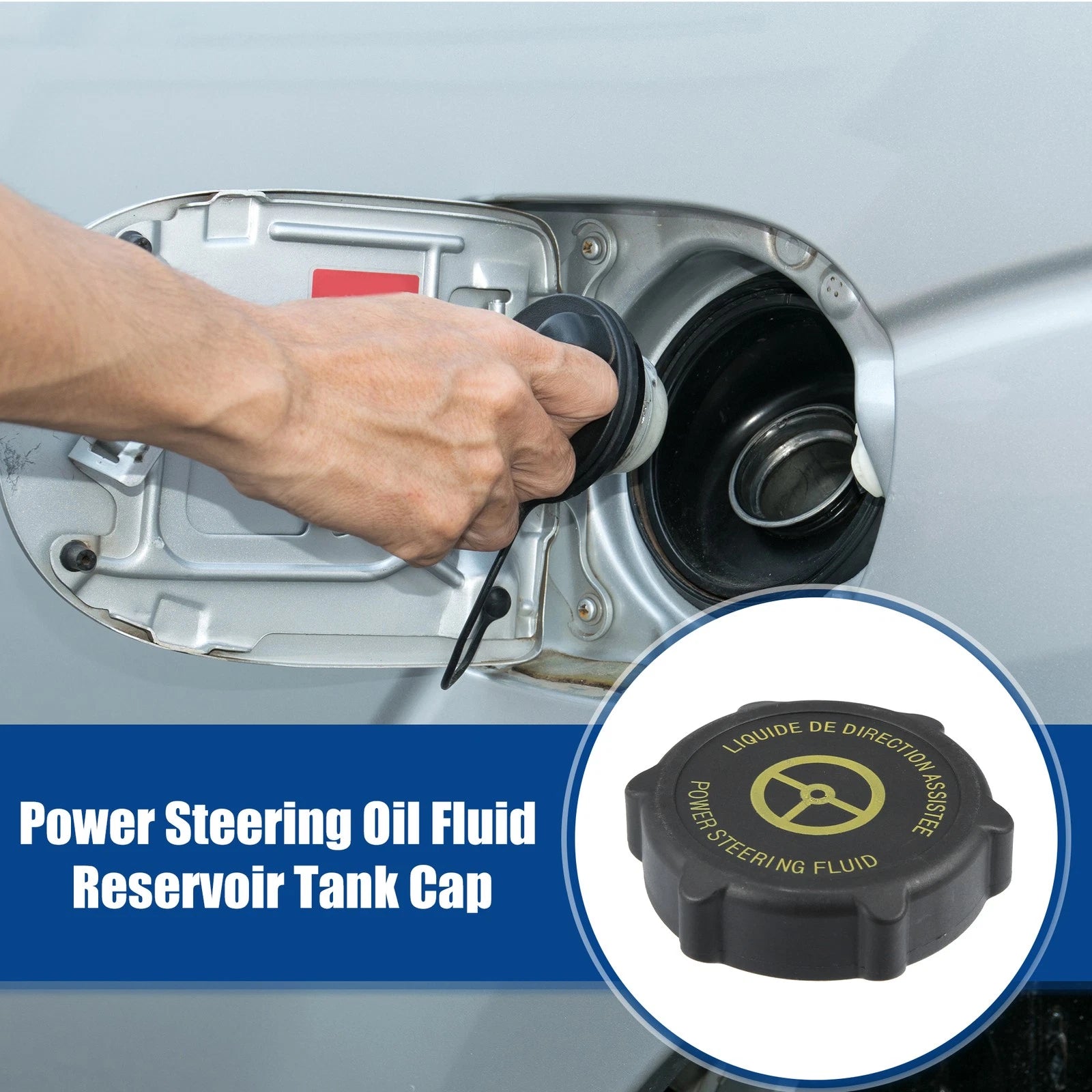 Power Steering Oil Fluid Reservoir Tank Cap for Ford Mondeo (1996–2000) Black