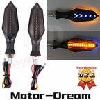 Universal Motorcycle Turn Signal Indicator Light Amber Sequential Flow