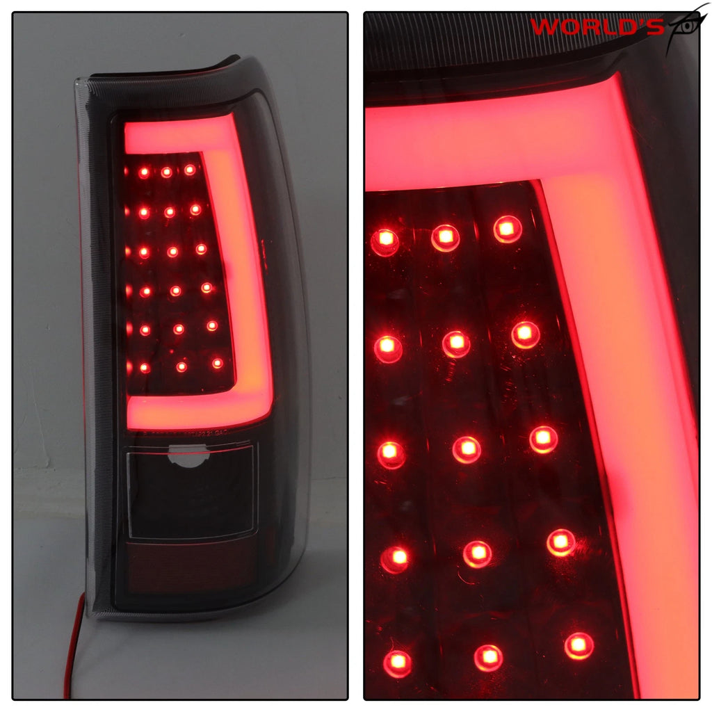 Black LED Tube Tail Lights for Chevy Silverado 1500 2500 3500 (2003–2006)