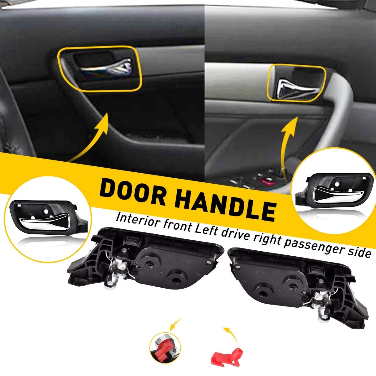 2X Front Inside Door Handle Armrest Pull for Honda Accord (2003–2007)