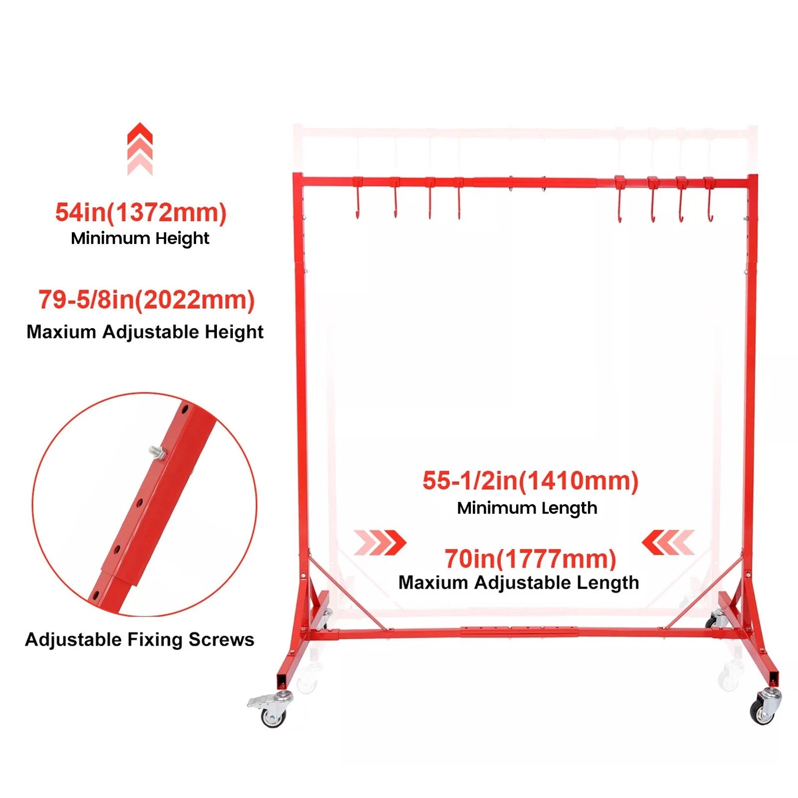 7FT Automotive Spray Painting Rack for Auto Body Work