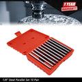 Set of 10 Steel Parallel Blocks for Milling Machines (1/8" x 6")