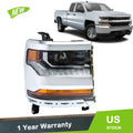 Passenger Side Headlight HID for Chevy Silverado 1500 (2016–2018)