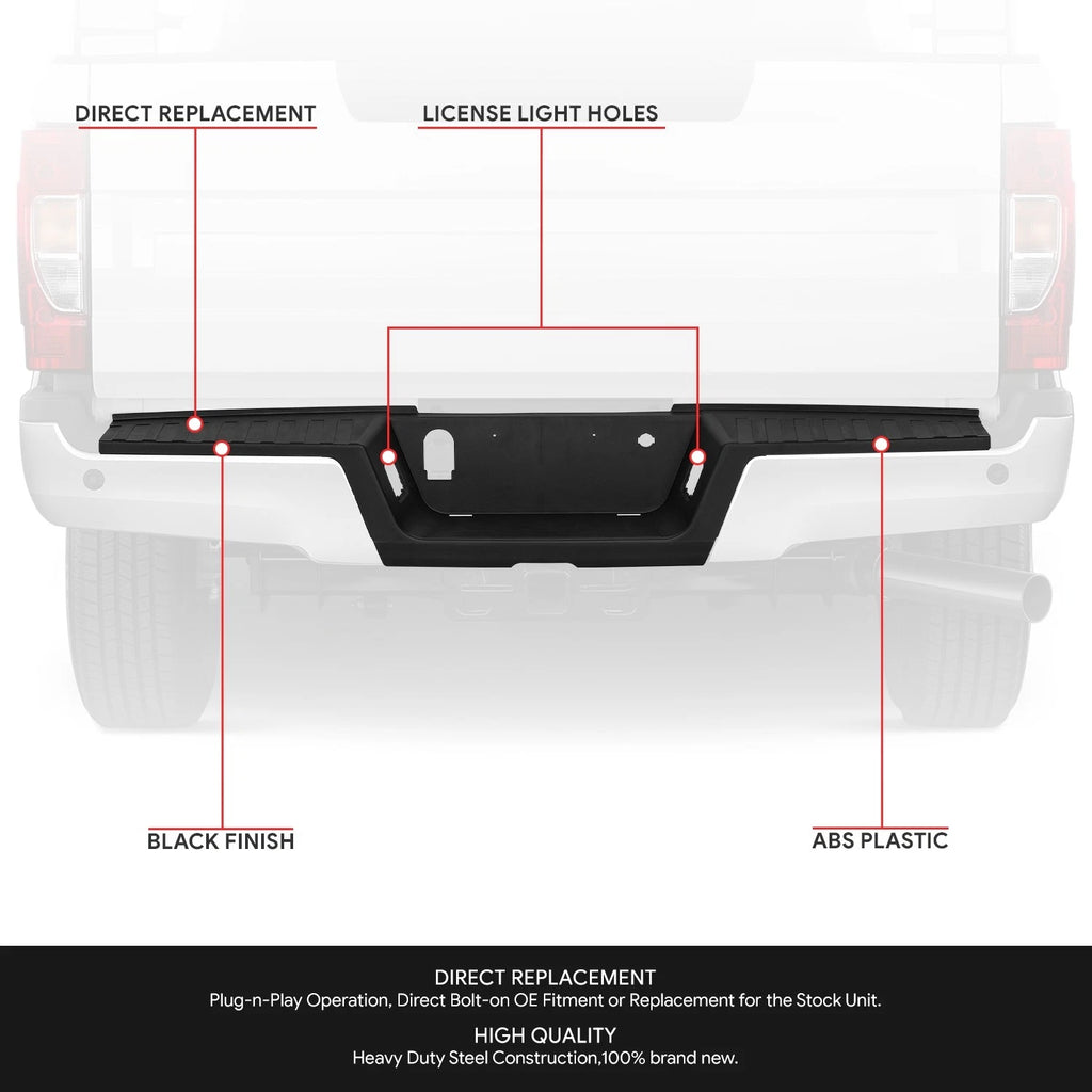 Rear Bumper Step Pad for Ford F-250 F-350 SD (2017–2022) - Black