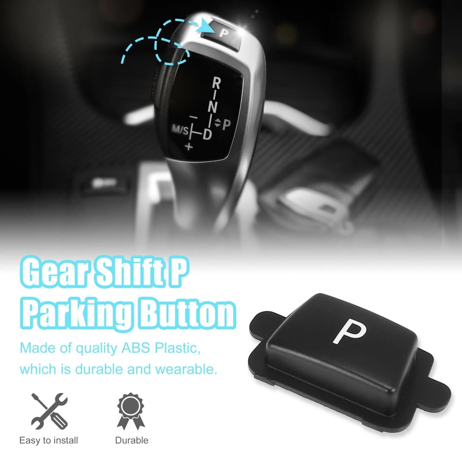 P Button Gear Shift Knob Cover for BMW 3 5 7 Series X3 X4 X5 X6 (F30 F31 F10 F11)