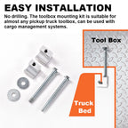 Set of 4 Aluminum J-Hook Mounting Clamps for Truck Tool Box