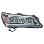 Headlight Assembly for Acura MDX (2014–2016) Passenger Right Side LED Black Clear