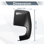 Set of 2 Rearview Mirror Cover Caps Black Carbon Fiber for Ford Transit Custom (2014–2023)
