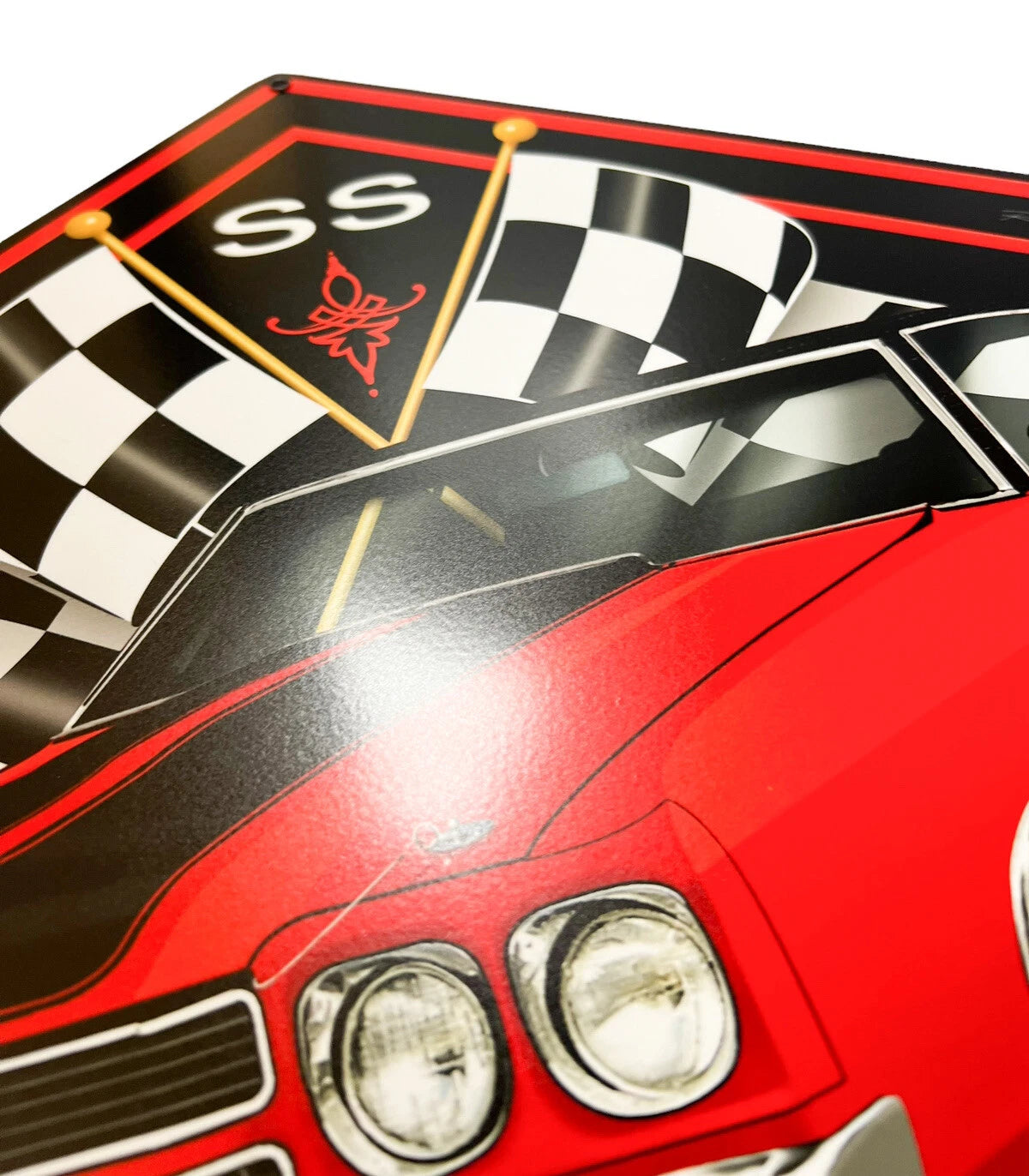 Flag Metal Sign for Chevrolet Chevelle SS (1966–1970)