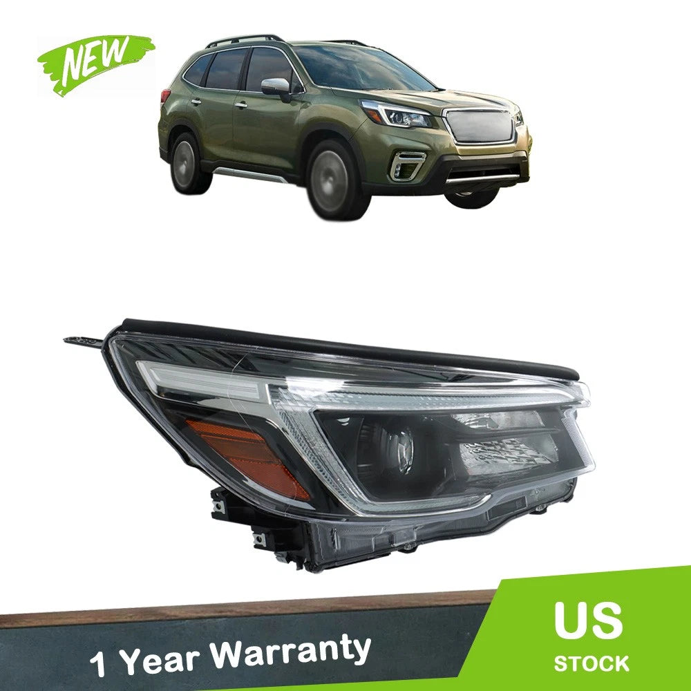 Right Side Headlight LED for Subaru Forester (2021) AFS Clear Lens Chrome