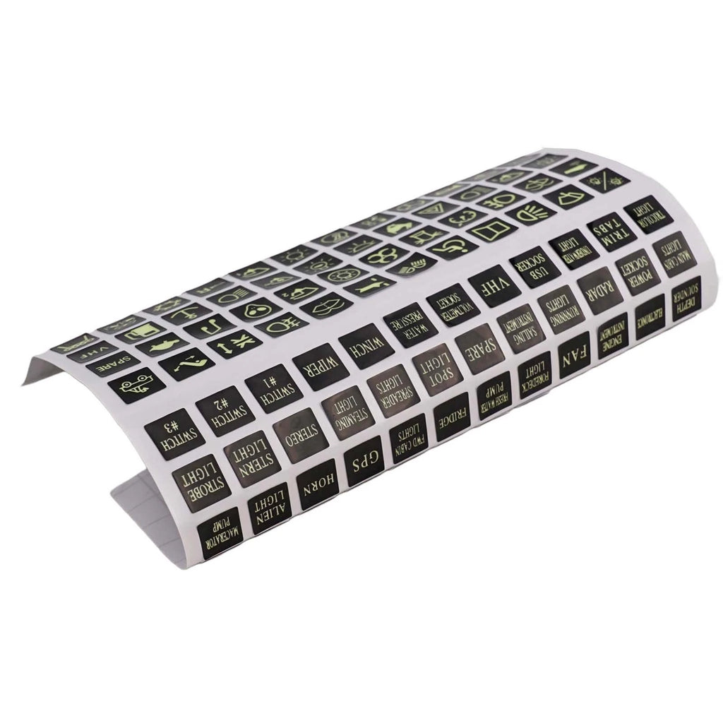 120Pcs Rocker Switch Label Decal for Cars, Marine, Boats, Trucks